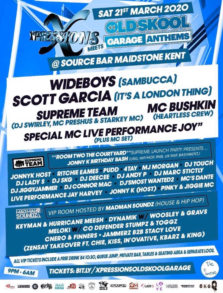 McJonnyk's tweet photo. The big one!!!
Catch me live in the place on my birthday Bash alongside a huge line up❗️❗️❗️@sourcemaidstone 
@XPRESSIONSHQ 
@McJonnyk @DJScottGarcia @McBushkin @preshuspre @NickyPressure @Specialmc1 @jayharveyuk @Pinky_Pinkos @deejaytouch @Deejay_Lady_S @JIGGYJAMMER @MC_Bubbz007 https://t.co/WWRRv1oAam
