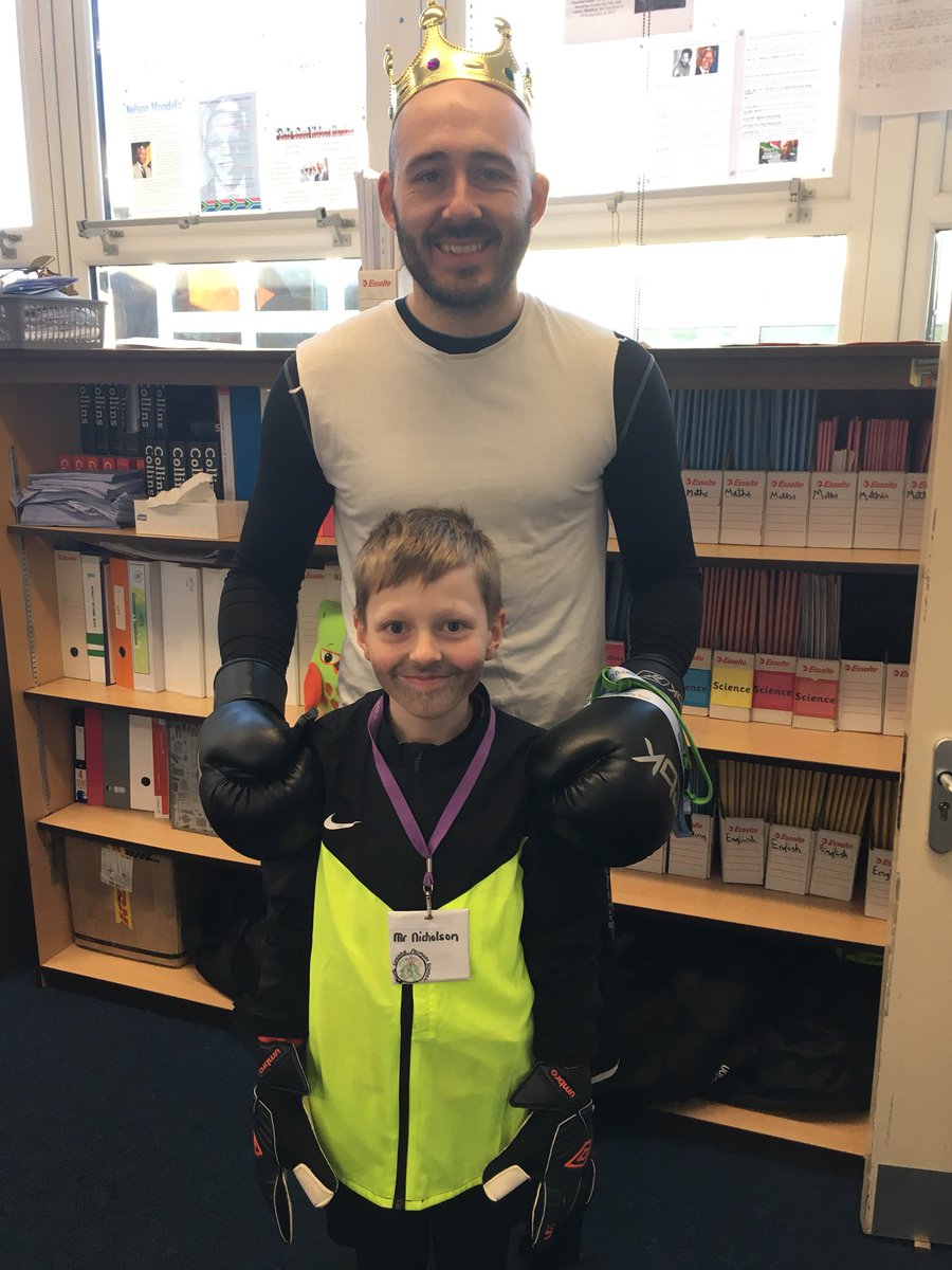 SpringCottagePS's tweet photo. On the last day of @sportrelief week everyone came as their favourite team, sport or sporting hero. We raised £1,919 in total! Thank you all for your donations and support. Pictured are our top fundraisers and Mr Rhodes (Billy Bremner) and Mr Todd (@pmacca15 )#springcottagesports https://t.co/ZOnWdF0I0y