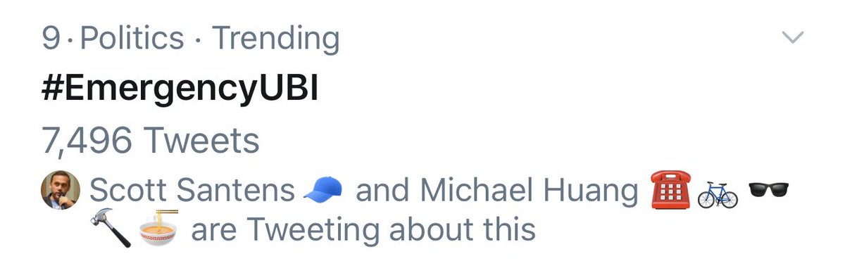 BREAKING: #EmergencyUBI IS NOW TRENDING IN THE TOP 10!

Keep pushing it until we get it to be #1 and into the news!