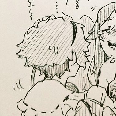 自分の描くさとり様の後ろが楽しい 