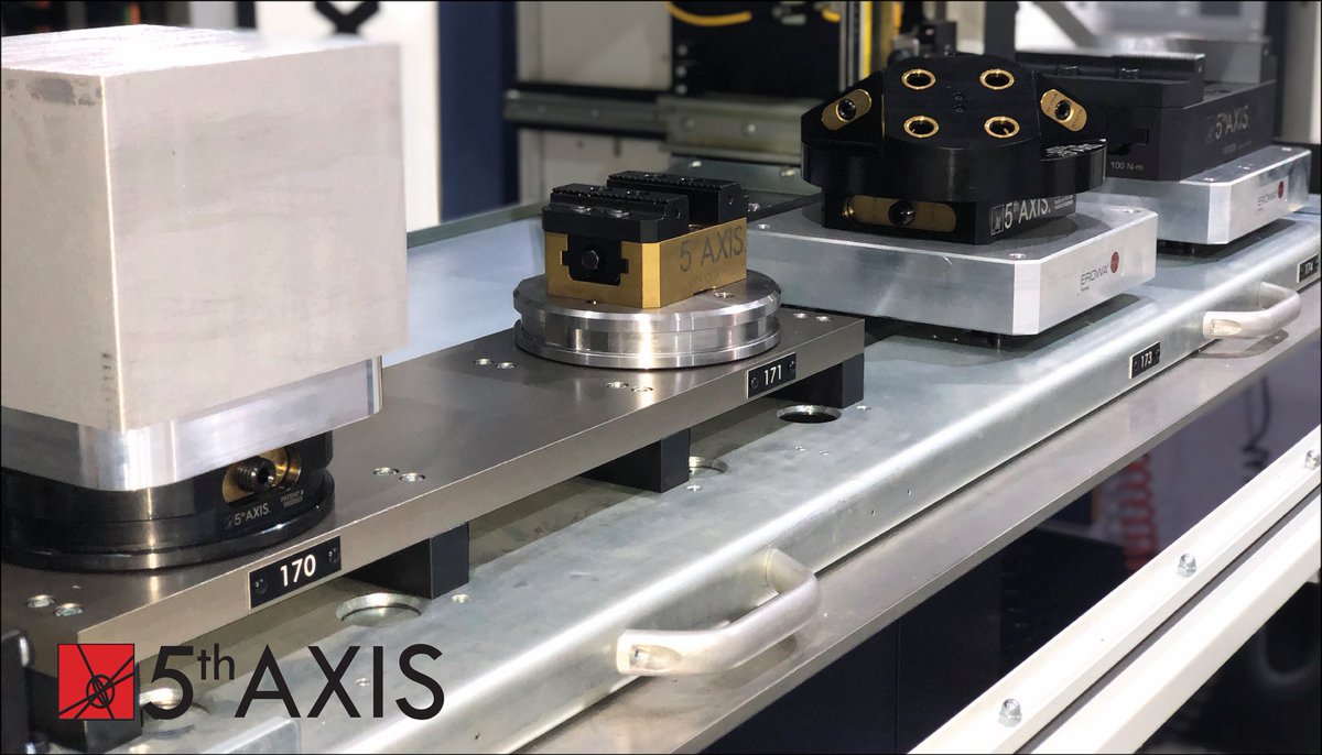 ymttooling's tweet photo. Fully loaded, automated and ready to go! #ymttooling #5thaxis #workholding #tooling #automation #engineering https://t.co/M8ijAhsEzG