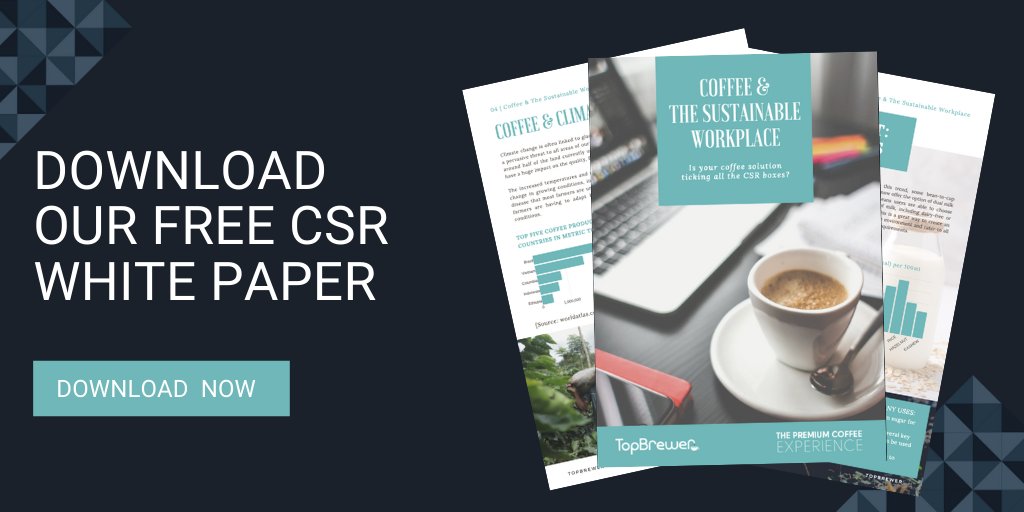 TopBrewerIRL's tweet photo. In our latest report, we explore all elements of #sustainability along the #coffee journey from bean to cup, looking at sustainable #CoffeeSourcing, coffee equipment and ancillaries to help you make the best choices for your #business and consumers. https://t.co/s3HH6it9AH #CSR https://t.co/N4CfagugBM