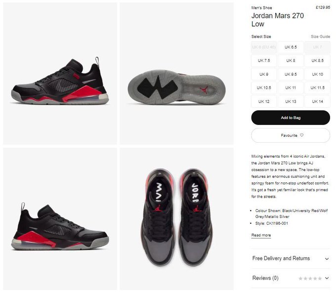 jordan mars 270 low on feet