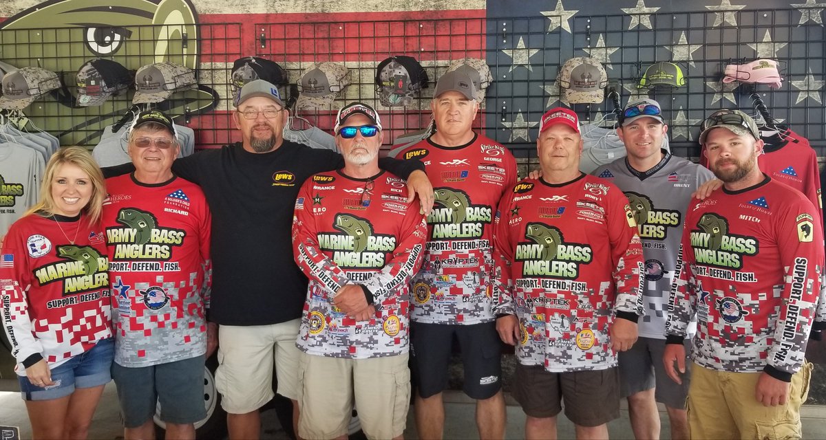 ArmyBassAnglers's tweet photo. Be sure to drop by the Cypress Bend Park, in Many, LA @ the 2020 TOBI. The cast &amp; crew from WFNs hit TV Show #StrikeKings #FORCEonFORCE are on sight supporting the TOBI &amp; Texas Children's Hospital. Get your #CoalitionGear--HOOAH! #TCH #2020TOBI 
@Lews_Fishing @G2Gemini https://t.co/g83FGEkjtW