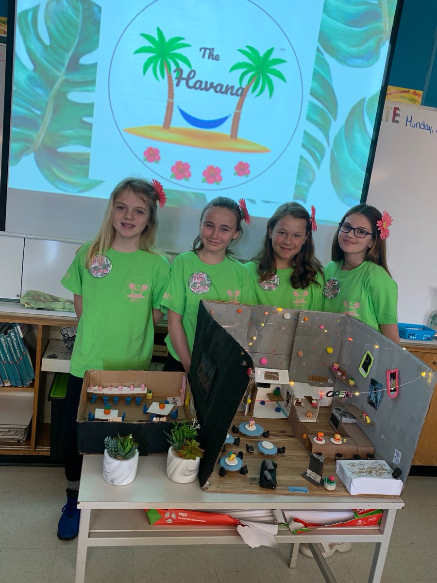 Welborne_LDSB's tweet photo. "For the last few weeks, our Grade 6 class has been working on Restaurant Projects. In groups, we designed and created restaurants, including menus and a 3D model. We made a slideshow that included our menu and photos of what the interior, furniture and uniforms would look like." https://t.co/wxkL4CUiOA