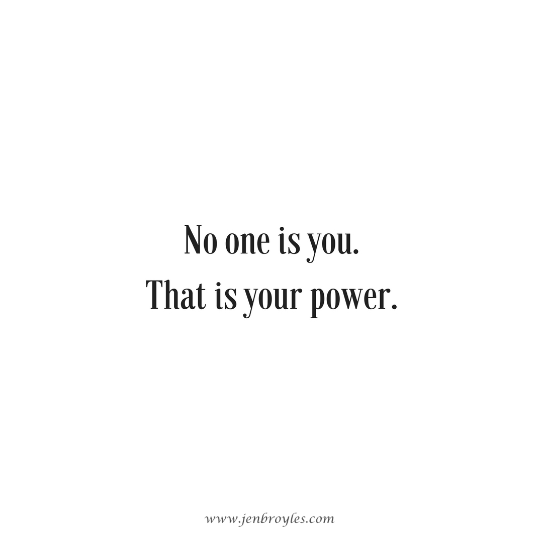 JenBroyles1's tweet photo. Can I get an AMEN!?!?
You are unique. You are individual. You are perfectly created in God's image.
You have something very special that ONLY YOU can bring to the world. 
Don't let your fear and insecurities of "what others will think" hold you back from stepping into your power. https://t.co/MFO8h5wfI1