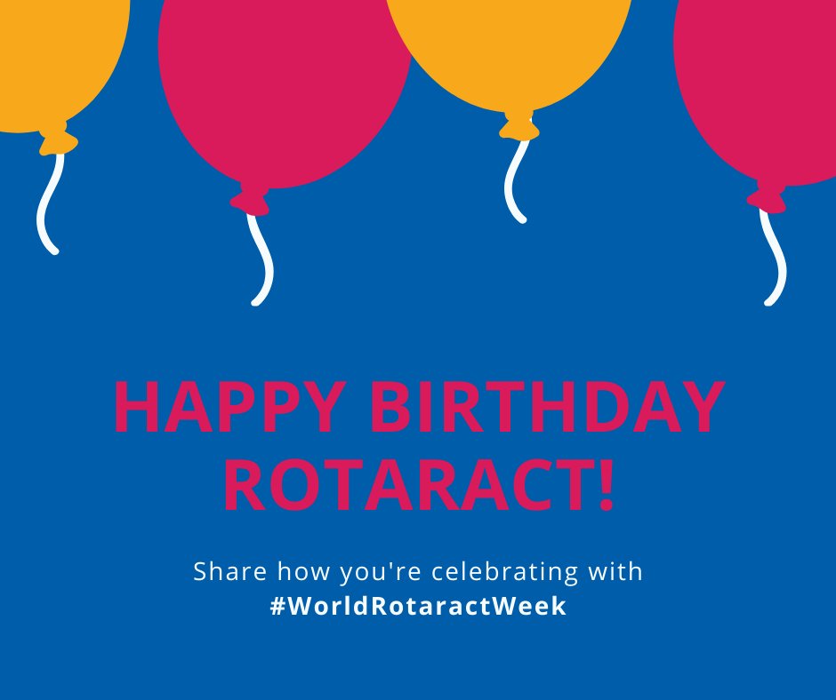 rotaract's tweet image. Today marks Rotaract's 52nd anniversary! Read about the history of Rotaract and share how you're celebrating with #WorldRotaractWeek! rotary.org/1968-expanding…