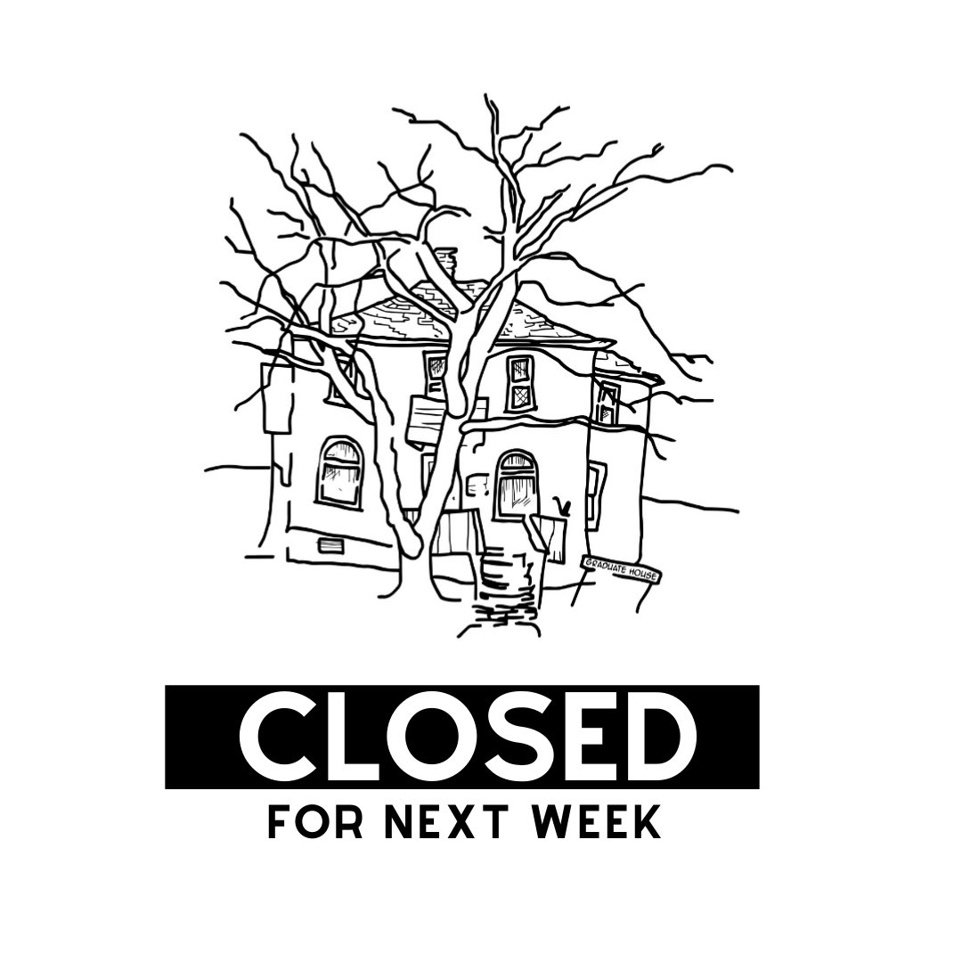 Due to the ongoing COVID-19 pandemic, the GSA will be temporarily closing the Graduate House in an effort to curb the spread of the virus and to maintain the health of our guests and staff. We are monitoring the situation, and hope to open soon. <a href="/GSA_UWaterloo/">GSA - UWaterloo</a>
