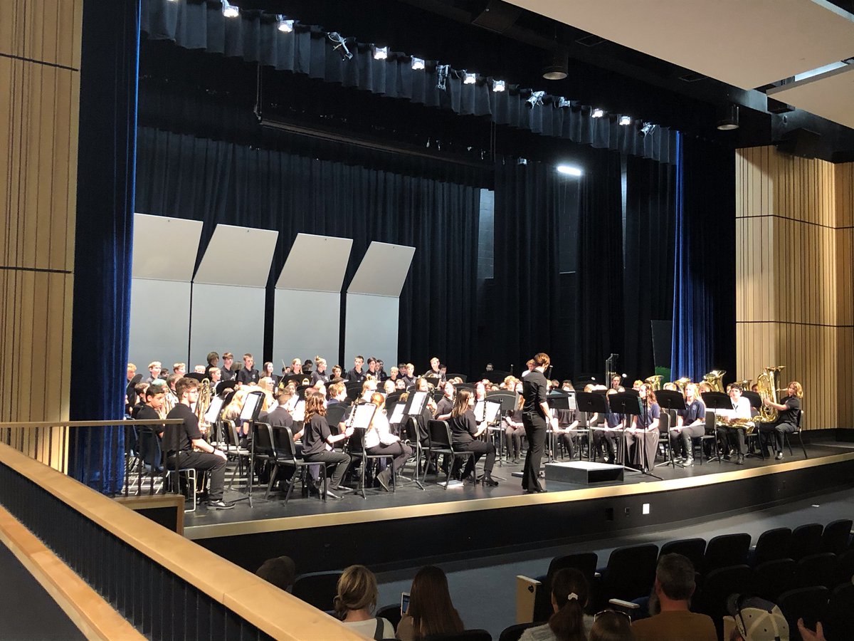 Two more great collaborations this week with SHS. Here's our SMS band and orchestra students performing with them. Congrats to all our band and orchestra members for their amazing performances! #gohawks #inspiRE4