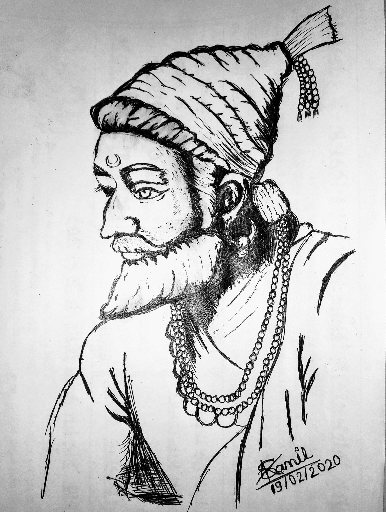 Chhatrapati Shivaji Maharaj drawing easy - How to draw chhatrapati shivaji  drawing and coloring easy - YouTube