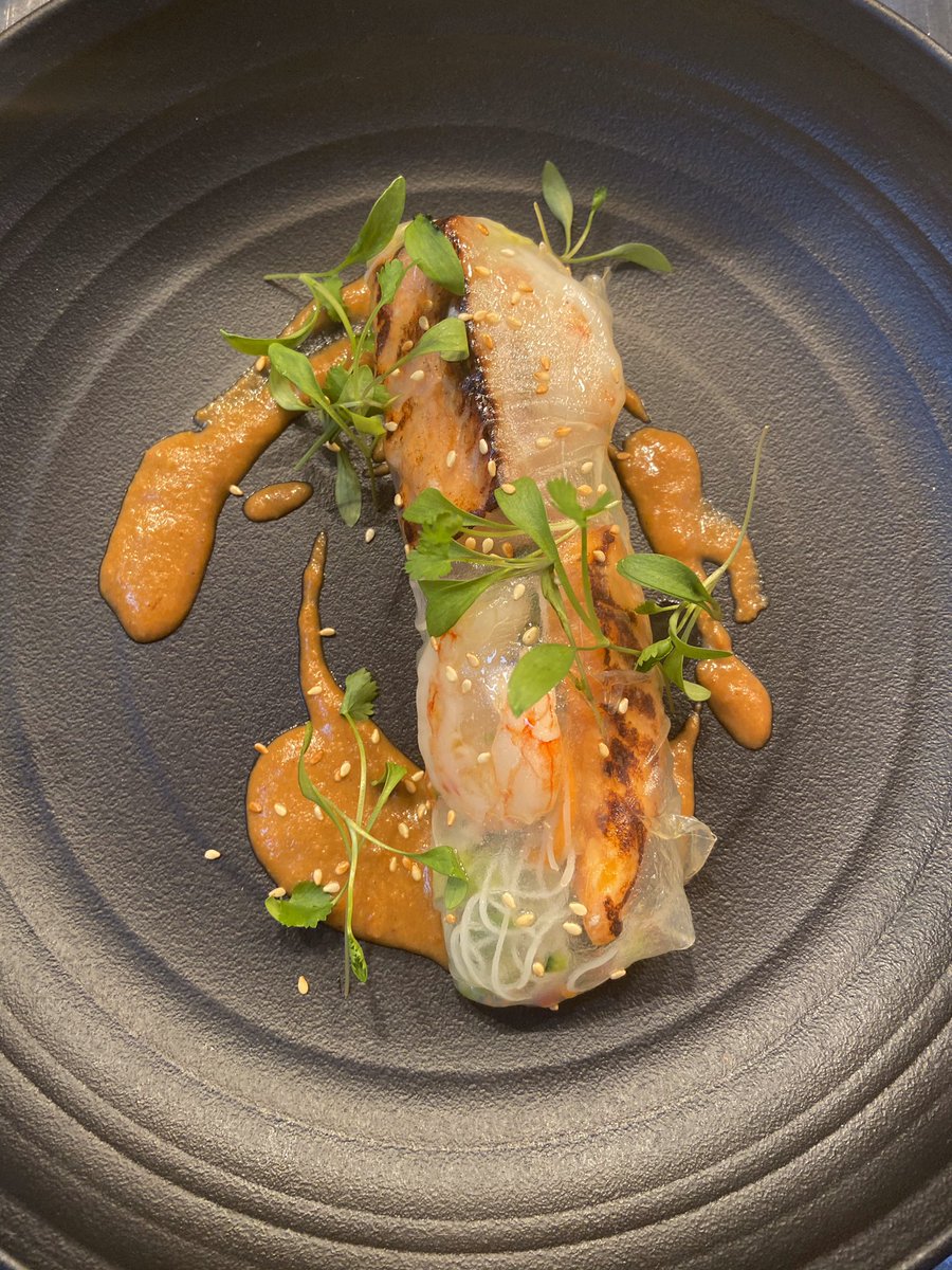 We are open for business as usual so why not come and try our new “Vietnamese rice roll, whiskey maple cured salmon, prawn &amp; satay sauce”