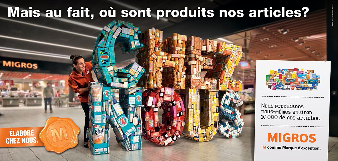 En ces jours, le modèle #Migros fait la différence. Nous produisons 10’000 art. en Suisse soit + de 50% de notre assort. Nous jouons -encore plus en ces temps- un rôle central dans l’appro. de nos concitoyens. Bravo aux 14’000 collègues M-Industrie et aux équipes sur le pont !
