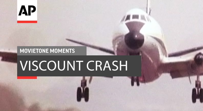 AP_Archive's tweet photo. #OTD in 1957, a BEA Viscount 701 crashed on the edge of Manchester Ringway airport.  Here is a British Movietone report from the 25th anniversary commemorating the years of sterling service the aircraft had given all over the world. https://t.co/VWAOB3vSRd https://t.co/oNe5zdeulC