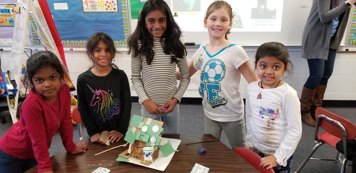 We made leprechaun catchers with our reading buddies!