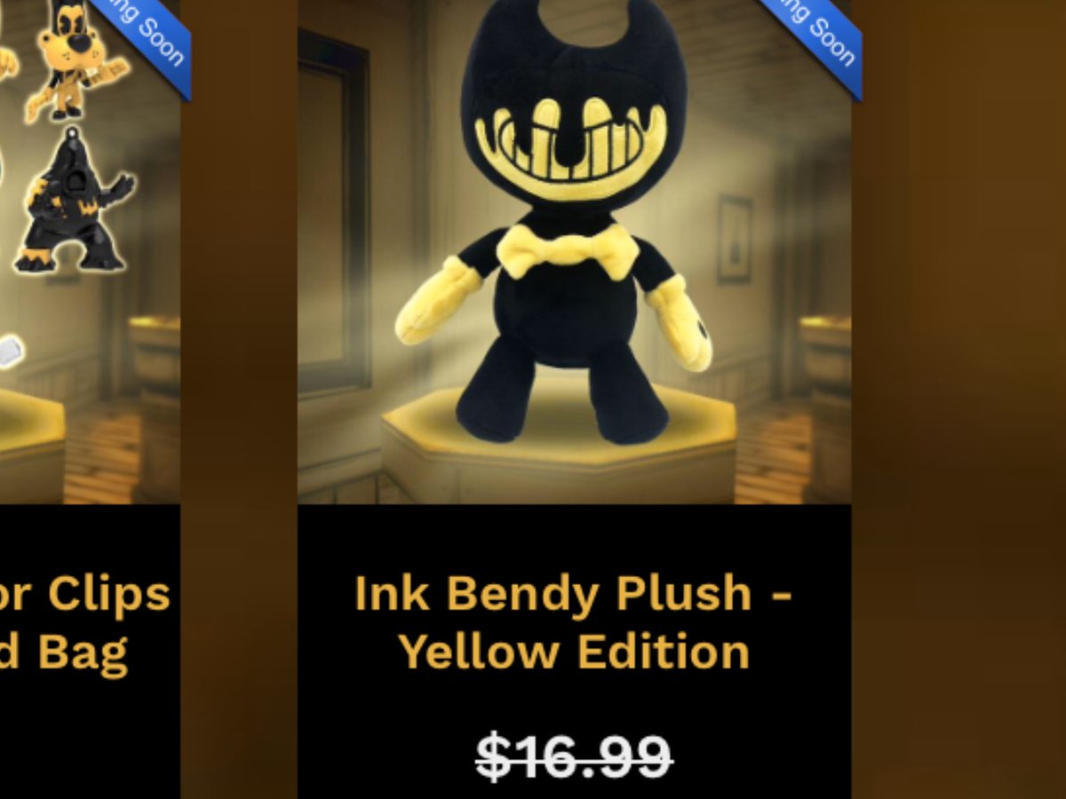 yellow ink bendy plush