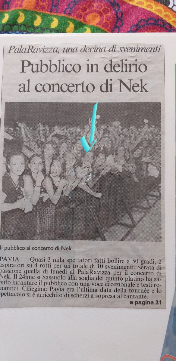 IleniaNek's tweet photo. @NekOfficial stare a casa ha i suoi vantaggi, oggi ho aperto un cassetto dei ricordi e guarda cosa ho trovato... 8/09/1997 concerto al Palaravizza a Pavia, io ovviamente in prima fila! Avevo 16 anni ed eri già la mia passione❣ https://t.co/x0XRmLhYrO