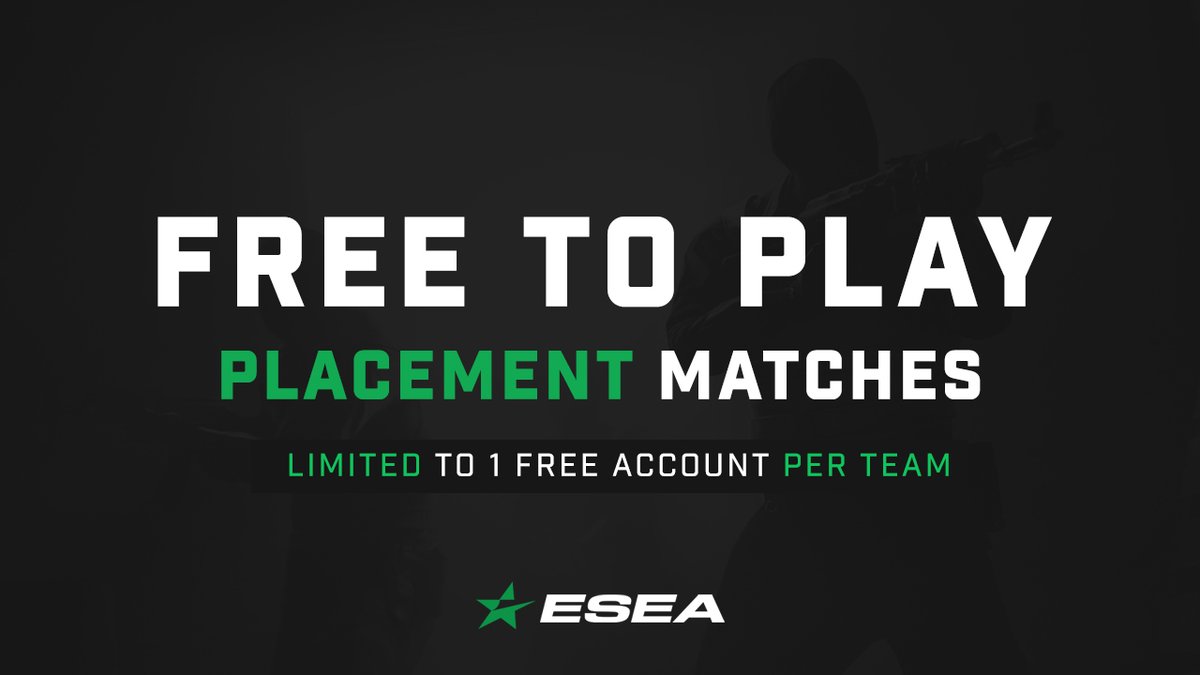 Amid the recent news of COVID-19, ESEA is announcing that we are temporarily making Placement Matches FREE 2 PLAY through the duration of ESL Pro League Season 11!

Read More: play.esea.net/news/15544