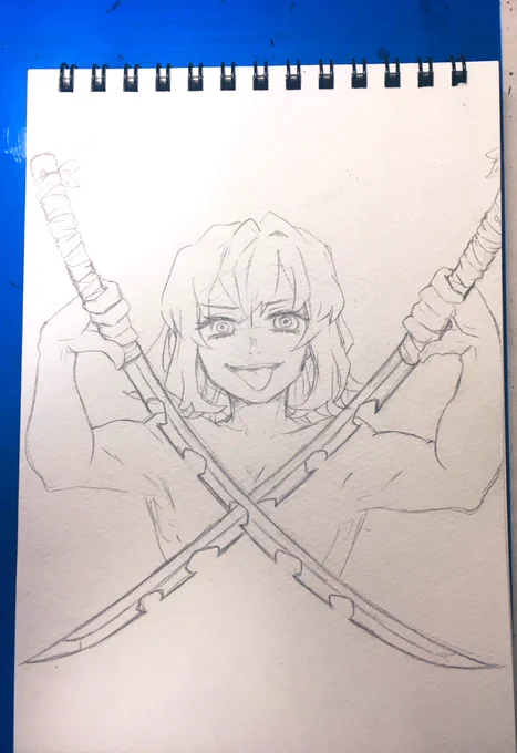 今までのよりドーンと描いてしまった...男子sはドーンと描こうか? 