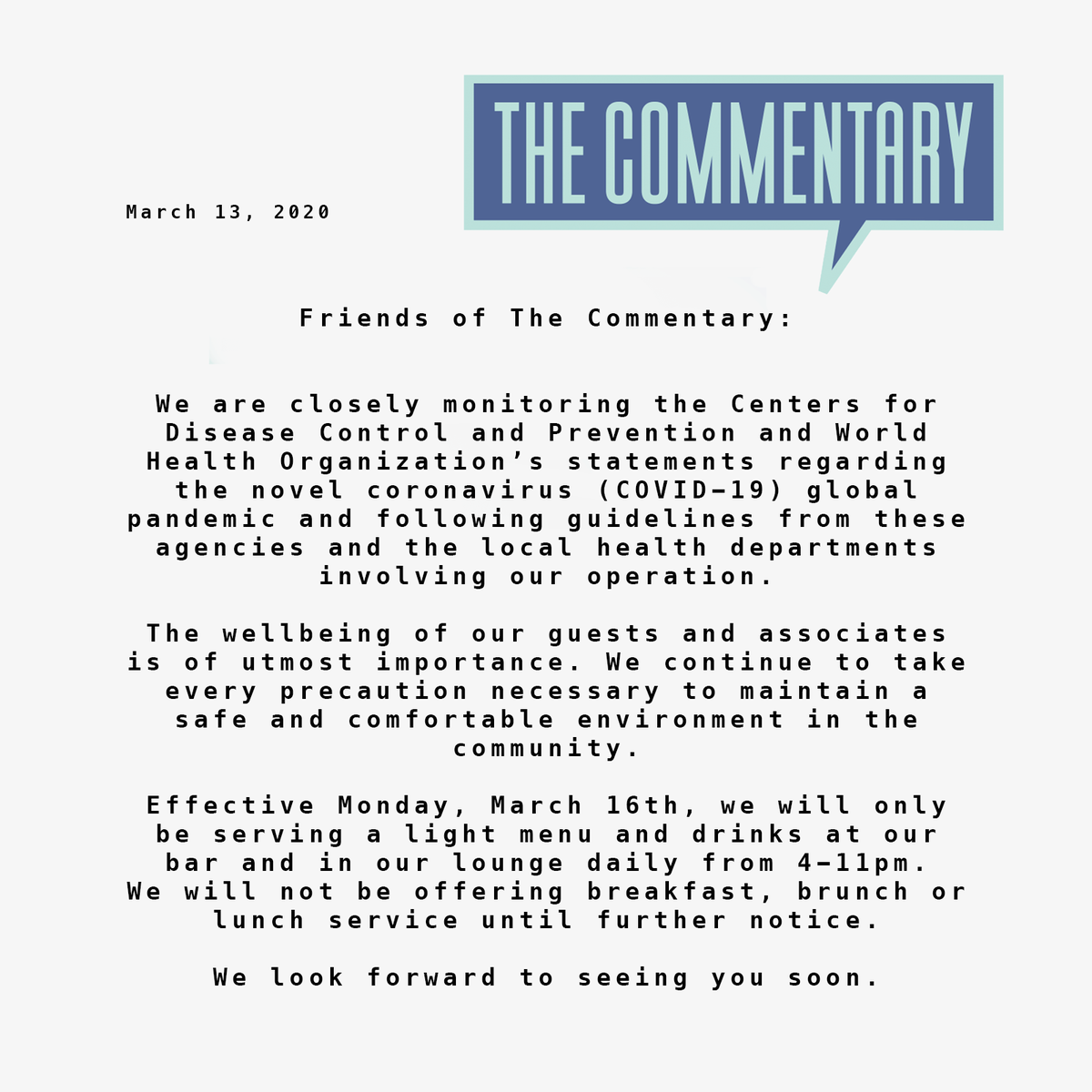 The Commentary tweet media