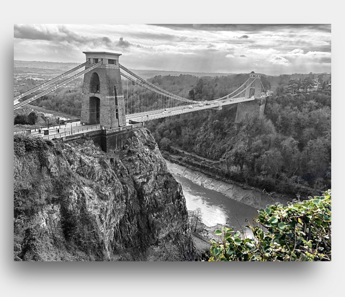 Jensonsartcafe's tweet photo. ‘A Clifton Vista’ #cliftonsuspensionbridge #clifton #bristol #brunel #cityphotography #cityscapes #uk #england #photography #touchofcolor #touchofcolour #picoftheday #photooftheday #blackandwhitephotography #avongorge #bridge #trending #followforfollowback https://t.co/fTahUMCaHP