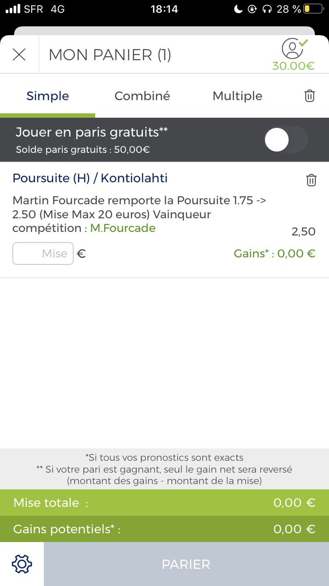 LightPronos's tweet photo. Petit soucis pour la cote boost @ParionsSport pour la poursuite de demain 😅 https://t.co/Yd74ujkrTd