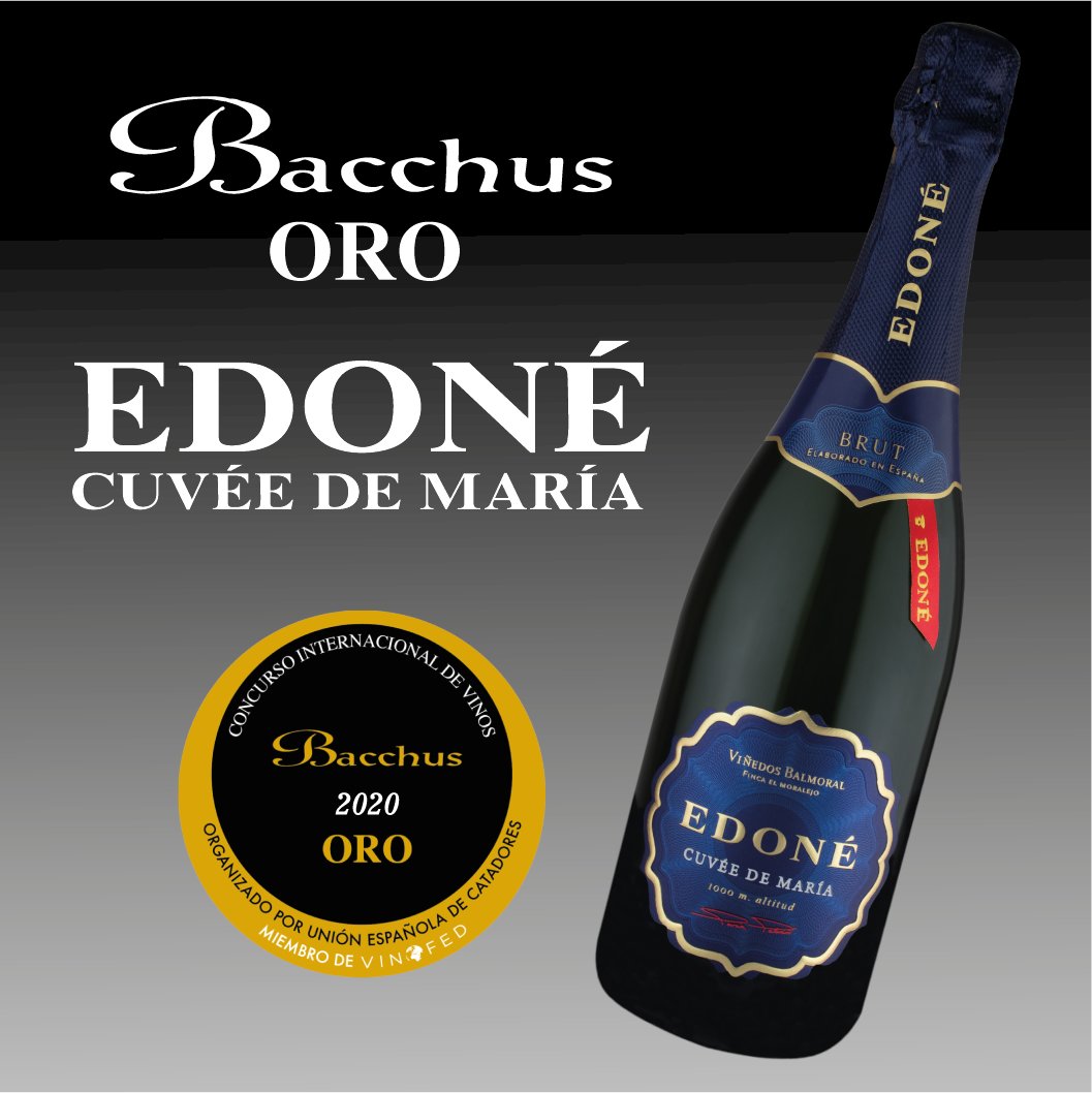 Medalla de Oro Bacchus para Edoné Cuvée de María.

vinedosbalmoral.com/es/medalla-de-…

#Edone #bodegasbalmoral #vino #wine #metodotradicional #viticulturasostenible