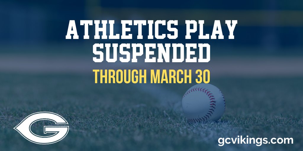 gcvikings's tweet photo. NTCJAC has suspended play through Mar 30 for @GraysonBaseball @gclvsoftball and the conference. @NJCAA says the @JUCOWorldSeries has not been cancelled. Everything is fluid, but we'll keep you posted. Watch https://t.co/BAycNrNa58 for the latest. #GCVikings #gclv #graysonway https://t.co/YzhjZaSSs1
