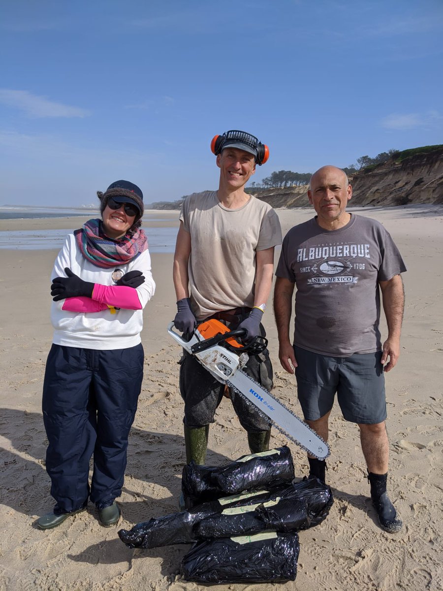 ERC_RESOLUTION's tweet photo. More #fossiltrees came out from the Atlantic Ocean👍🏻💪🏻 Our last day in Portugal, ready to come back home ALL healthy and safely. We say goodbye to our friends and colleagues @NunofBicho and @PedroEGHorta. Was a real pleasure to work with you! Thanks! Great Team! https://t.co/a1W4KVQ1hm