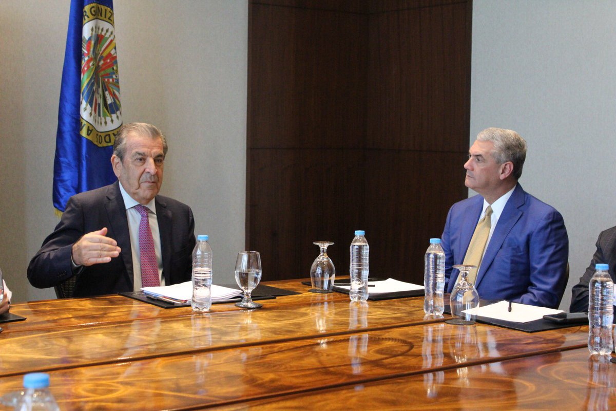 OEA_oficial's tweet photo. El candidato a la Presidencia de República Dominicana @Gonzalo2020RD y miembros del Partido @PLDenlinea compartieron hoy en Santo Domingo con la Jefatura de la Misión de Observación de la #OEAenRepDom sus impresiones sobre las Municipales Extraordinarias #Elecciones2020RD https://t.co/oSkjAivcsi