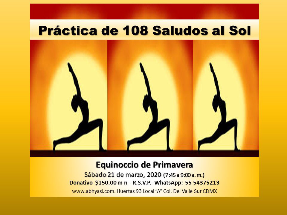 abhyasi2's tweet photo. #renovación #transformación #poder Celebra el Equinoccio de Primavera con nosotros! Con la práctica de #108  #saludosalsol sábado 21 de marzo 7:45 am. Aparta tu lugar! #abhyasi #teesperamos #namaste🙏 https://t.co/fxH1WXFtSY