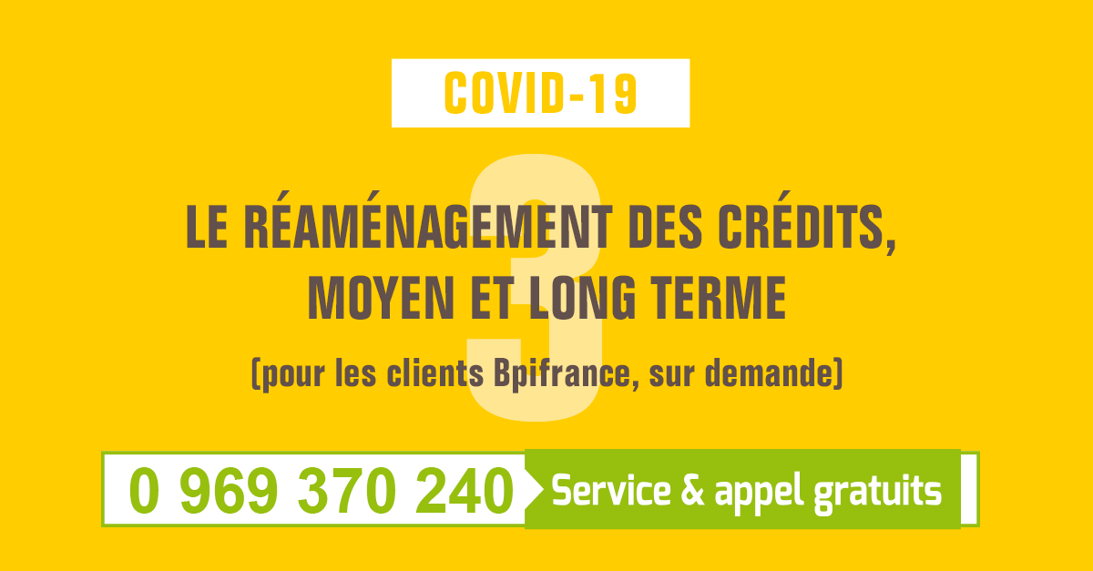 Bpifrance's tweet photo. Bpifrance soutient les entreprises impactées par l'épidémie du #Coronavirus #Covid_19 avec 4 mesures clés. 🔑

Pour nous contacter 📞 0 969 370 240
Pour faire une demande en ligne 👉 https://t.co/MEBusTq62q

#BpifranceAvecVous https://t.co/omoidGr1eW