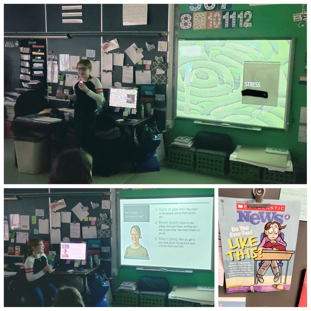 Today was the perfect day to learn about helpful ways to manage stress from one of our students, inspired by <a href="/goraina/">Raina Telgemeier</a>. #takeadeepbreath
@ToniCompel <a href="/ShongumElem/">Shongum Elementary</a>