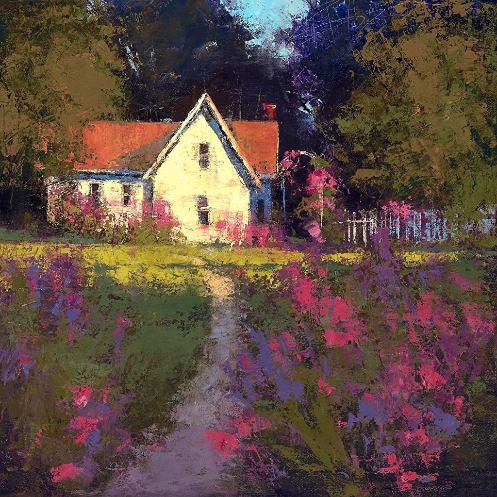 HWarlow's tweet photo. Roman Youngquist.  Every one of her paintings has a peaceful atmosphere and a colour palette of calm. https://t.co/QhWAt18Aky