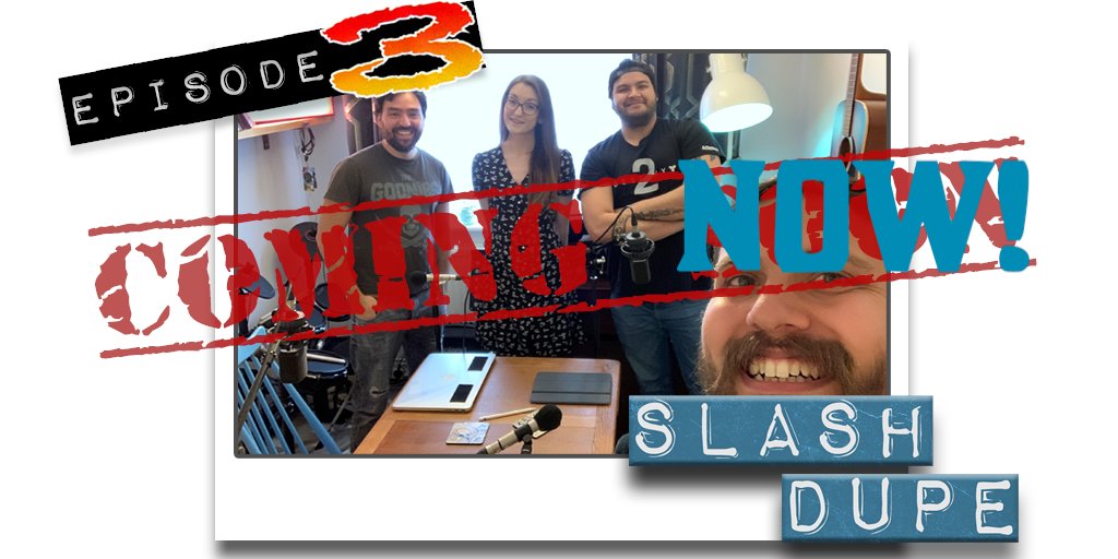 SlashDupe's tweet photo. #SlashDupe episode 3 is now live! Featuring guest @BeckiPantling
#PitchPlease ! Follow us on Spotify. Subscribe to us on Apple Podcasts to Rate and Review. And don't forget to comment below, on our Twitter @SlashDupe, or Reddit at /r/SlashDupe
https://t.co/yQGanZIriZ https://t.co/QQEeuTIo2k