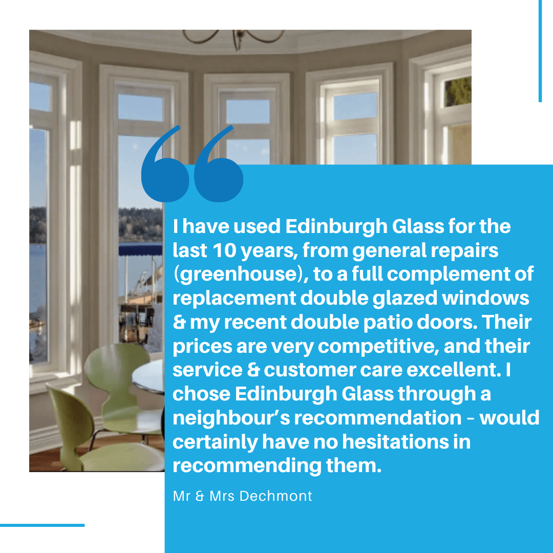 Edinburgh Glass &amp; Glazing are very proud of their customer reviews! Here is one we received earlier this year. edinburghglass.co.uk