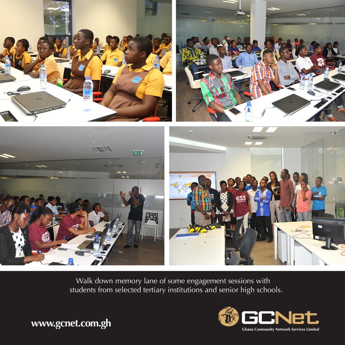 AskGCNet's tweet photo. Walk down memory lane of some engagement sessions with students from selected tertiary institutions and senior high schools. #FridayFlashback #EngagementSessions #GCNet https://t.co/HLVJRMNpge