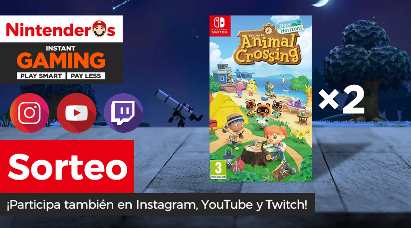 <a href="/InstantGamingES/">Instant Gaming</a> ¡Puedes optar a ganar también en Instagram: instagram.com/p/B9rquJIqRPK/… y suscribiéndote a YouTube y Twitch! Tenéis los links aquí: nintenderos.com/2020/03/sortea… ¡Suerte a todos!