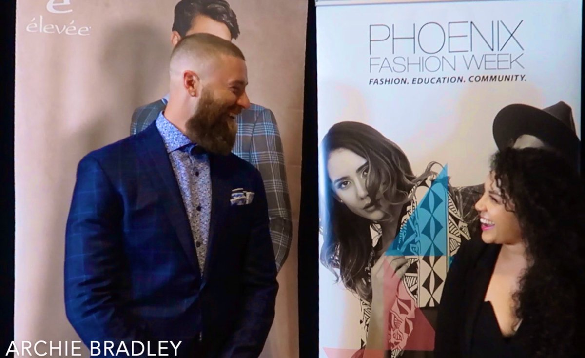 Sassy_Curls's tweet photo. 👔 + 👟 with @ArchieBradley7 looking smooth in his @EleveeLifestyle suit! Thank you for the interview! A gentlemen on and off the field. ⚾️ #suitsandsneakers #elevee #eleveelifestyle #phxfashionweek https://t.co/Rup8uAzWks