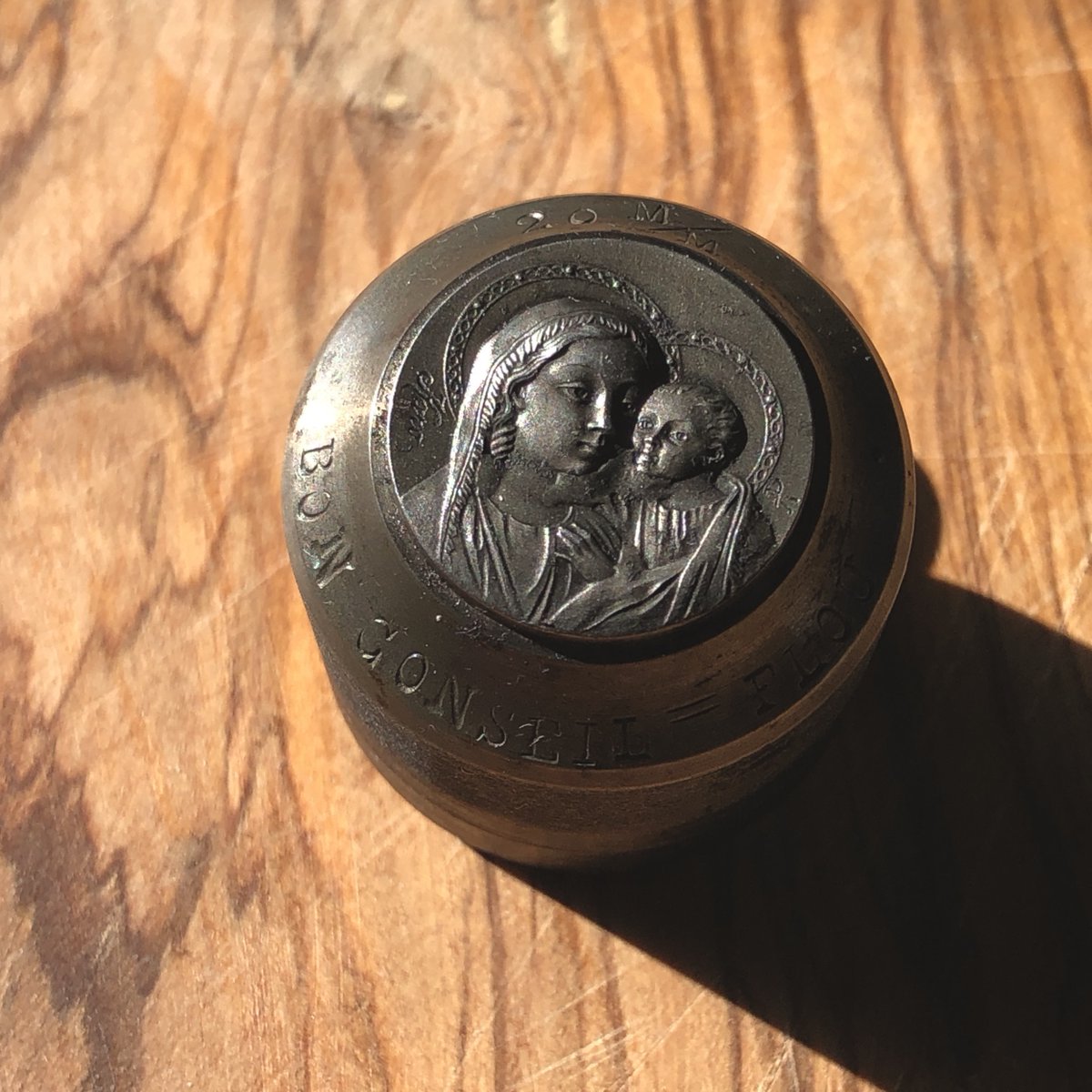 Help! While in France I purchased this heavy engraved metal item (6oz. — 1" x 1" size). I should like to know its proper name, absolutely love it.  #Photoengraving #printingpress #letterpress #relief Thank you.