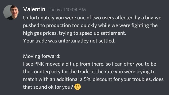 porunapalta's tweet photo. @lamentederafa @buenbit Tuve inconvenientes para transferir a mi wallet los $PNK y rápidamente la gente de @dexdotblue se puso a disposición para resolver el tema y compensar al cliente por los problemas ocasionados. @buenbit no seas #malbit y atende bien a los clientes https://t.co/UO74e9nf60