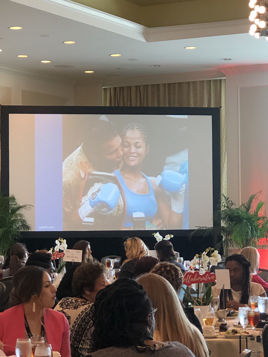 JuniorLeagueBR's tweet photo. @TheRealLailaAli taught her father that women can fight and be professional boxers after her first couple of wins. “I gained his respect.” #JLBR https://t.co/nfVBoyDVU7