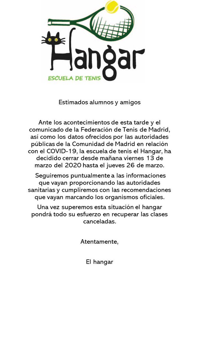 En la mente de todos está superar esta situación lo antes posible 💪