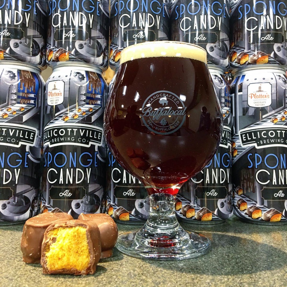 💥Sponge Candy Ale has arrived from @EBCwny ! 👀Look for this delicious dessert ale to start hitting stores and bars as soon as this weekend!💯
#spongecandy #ale #craftbeer #buffalocal #limitedrelease #nowavailable #drinkny #ebc #ellicottvillebrewingco #evl