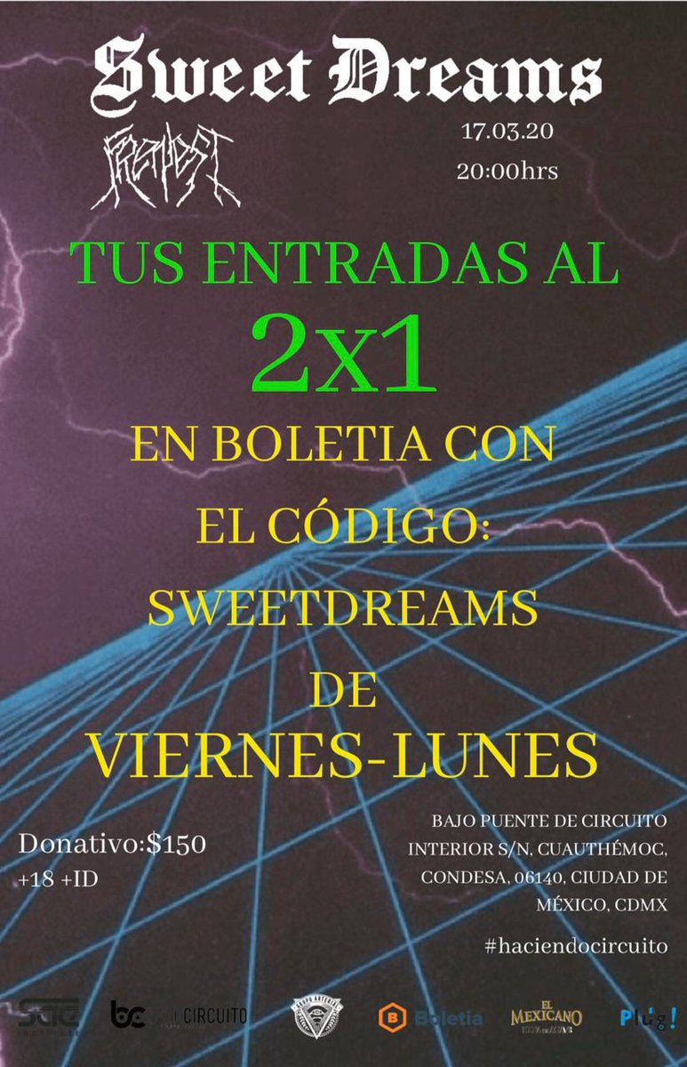 Aprovechen de esta promoción de fin de semana y no se quedan fuera de #Sweet Dreams.

Link de venta aquí --&gt; bit.ly/2InBAxe