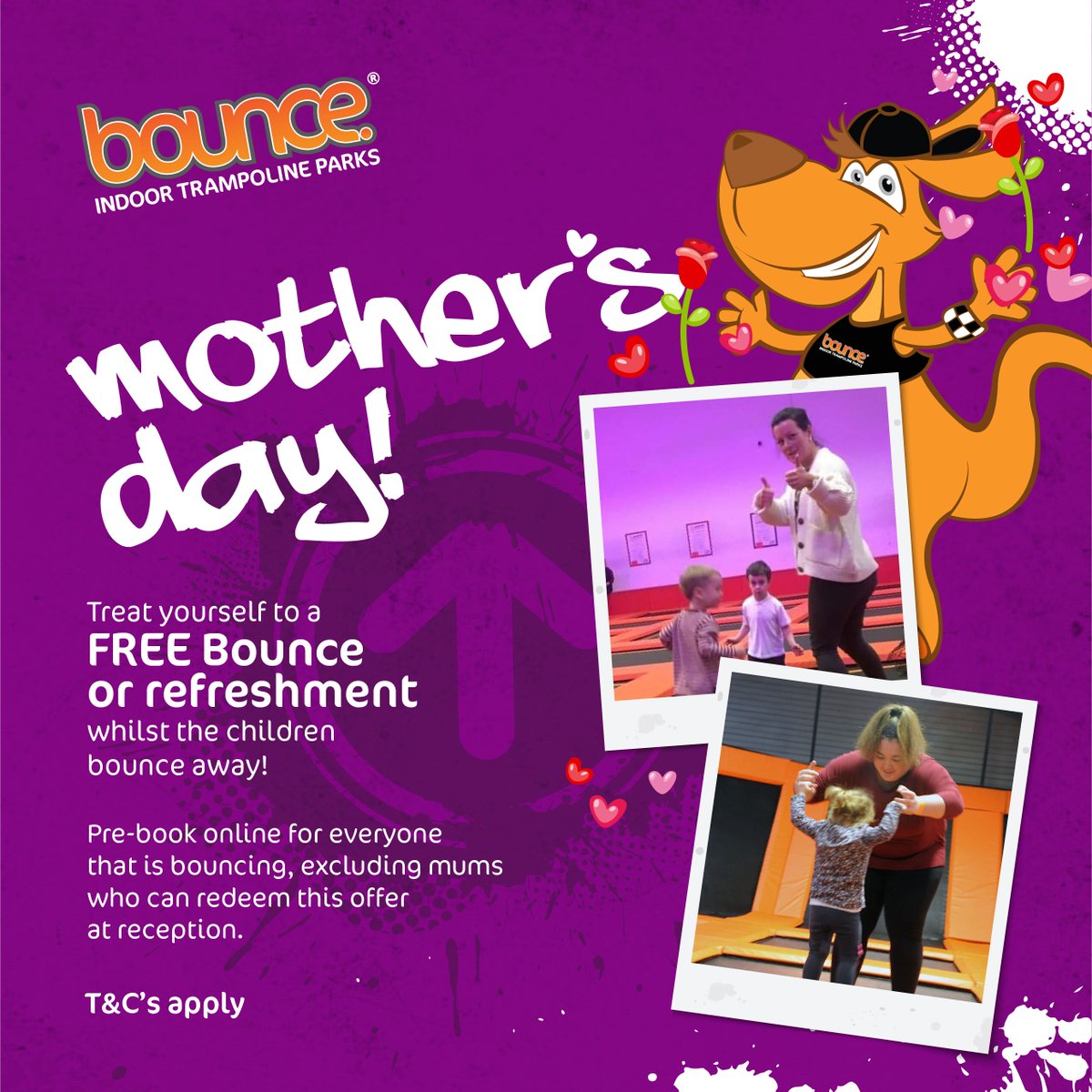 bounceipswich's tweet photo. Mother's Day - 22nd March only💝

FREE refreshment or Bounce for Mum's!☕

Please pre-book online for those bouncing, no need to pre-book for mum's using this offer for a free refreshment or free bounce👈

#bounce #mothersday #indoortrampolinepark #treat #family https://t.co/piHPhQKE96