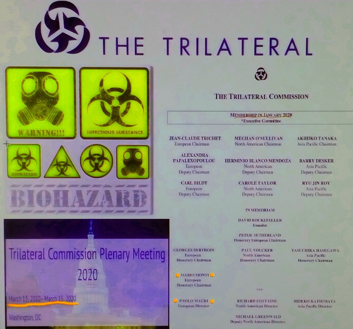 Wikileaks_Ita's tweet photo. #USA A Washington la #Trilateral2020 è riunita al Mandarin Oriental Hotel...in piena pandemia da #coronavirus...?? allora è #Biohazard Topic..

https://t.co/U9OQMRGwSB
https://t.co/iJqPfCI344 https://t.co/LCyVxFqsUy