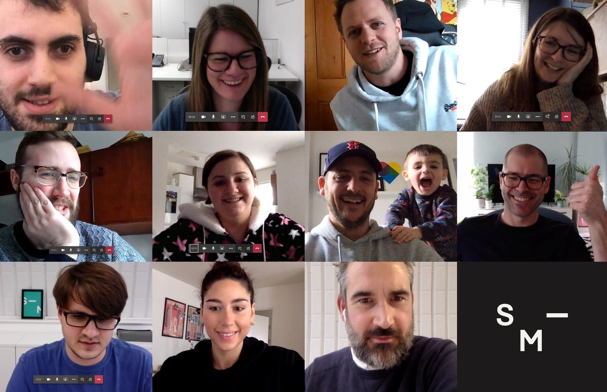 SampsonMay's tweet photo. Keeping the studio culture up (alongside our client work) whilst the team begins to work remotely. #workingremotely #workingtogether https://t.co/RI9lsEe5xe