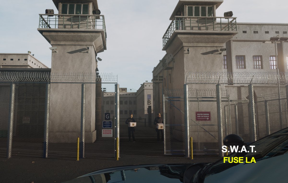 fusefx's tweet photo. Behind the curtain -- Check out some Before & Afters stills from S.W.A.T. FuseFX showcasing some set extension work here. #FuseFX #SetExtensions #SWAT @swatcbs https://t.co/6fW0M3AvAO