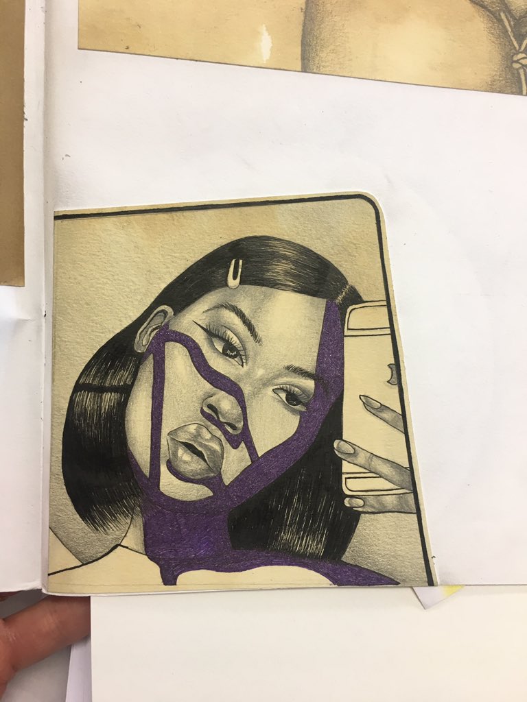 art_sfx's tweet photo. Mrs Charlett and Mrs Harris’s @sfx1842 Year 11’s. Sketchbook exam prep’ going well, work by Daniel Fitchett! #gcseart #year11art #artexamprep #gcseartexam https://t.co/vk6M95g7ik