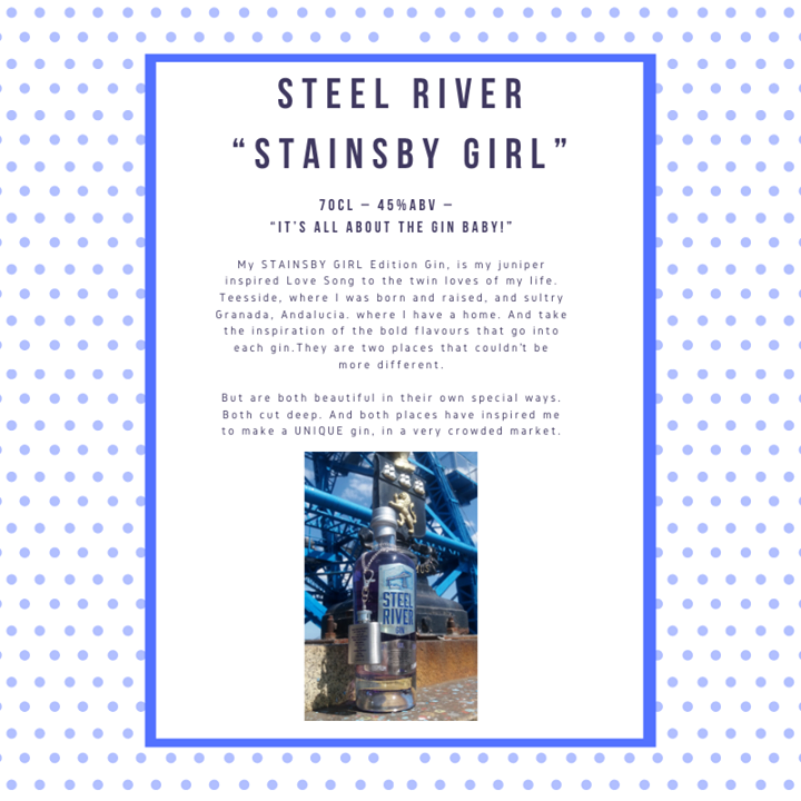 Jay_SteelRiver's tweet photo. STEEL RIVER “STAINSBY GIRL”
My STAINSBY GIRL Edition Gin, is my juniper inspired Love Song to the twin loves of my life.
£39.95 - YOUR TASTEBUDS WILL HIT THE ROOF - ORDER YOURS TODAY
https://t.co/E6d7HrQbfh
#SteelRiverGin #BlueGin #Teesside #BornandBred #Gin #Juniper #Original https://t.co/VAZVmlCLhQ